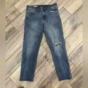 Kut from the Kloth Medium Wash Straight Leg Jeans Katy High Rise Ankle Straight